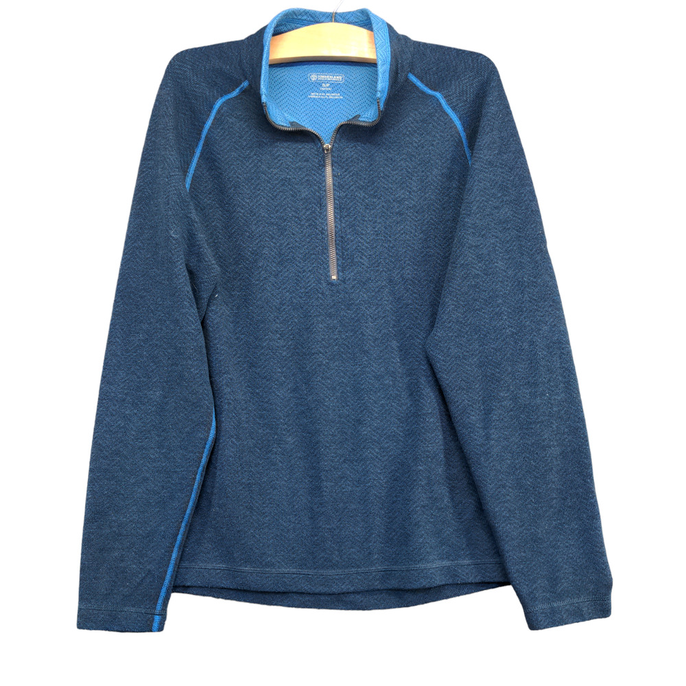 Timberland Outdoor Performance Sweater Men's Blue Small Polyester Wool Blend